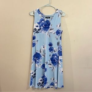 Nine West Sky Blue Floral Dress